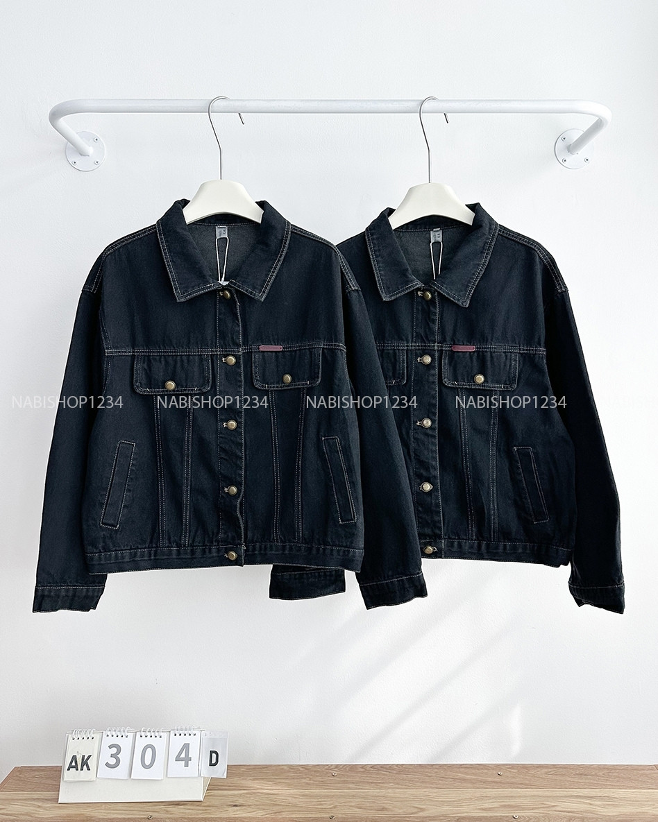 Áo Khoác Số 304-D 8908 Jean Viền Chỉ Tag
