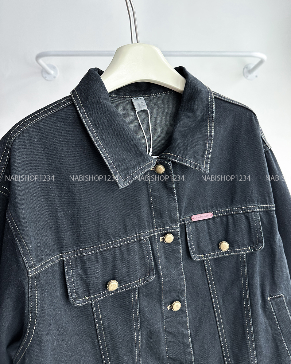 Áo Khoác Số 304-D 8908 Jean Viền Chỉ Tag