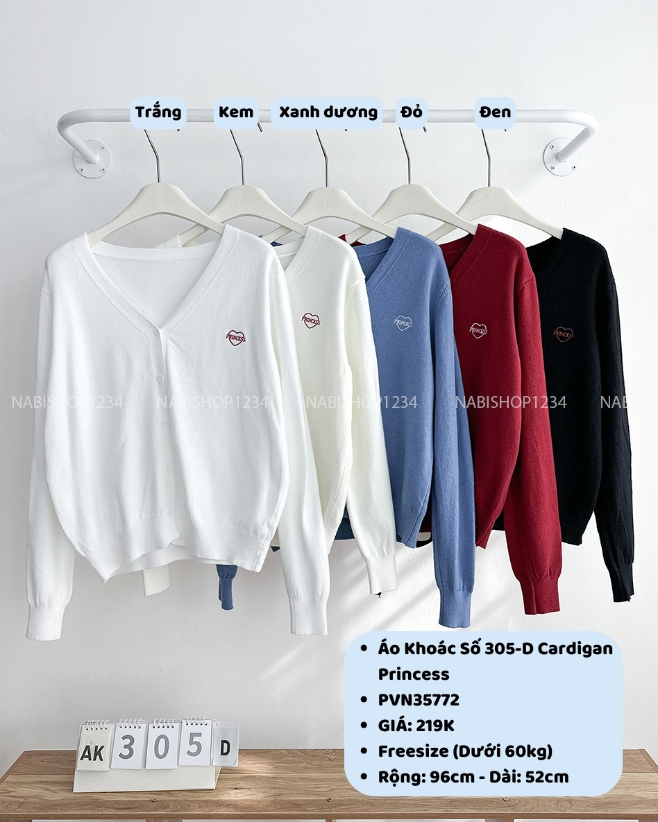 Áo Khoác Số 305-D Cardigan Princess