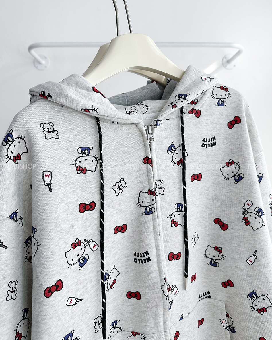 Áo Khoác Số 307-D 366 Hoodie Zip Kitty