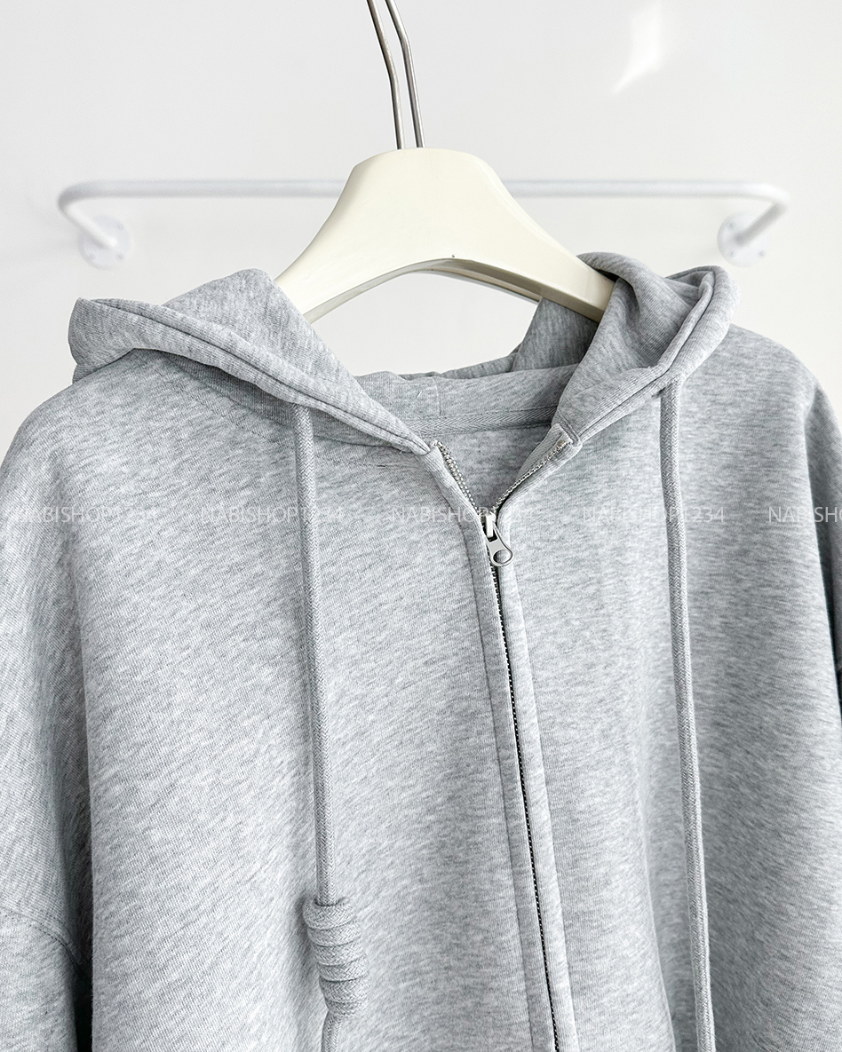Áo Khoác Số 310-D 353 Hoodie Zip Trơn Tay Phồng