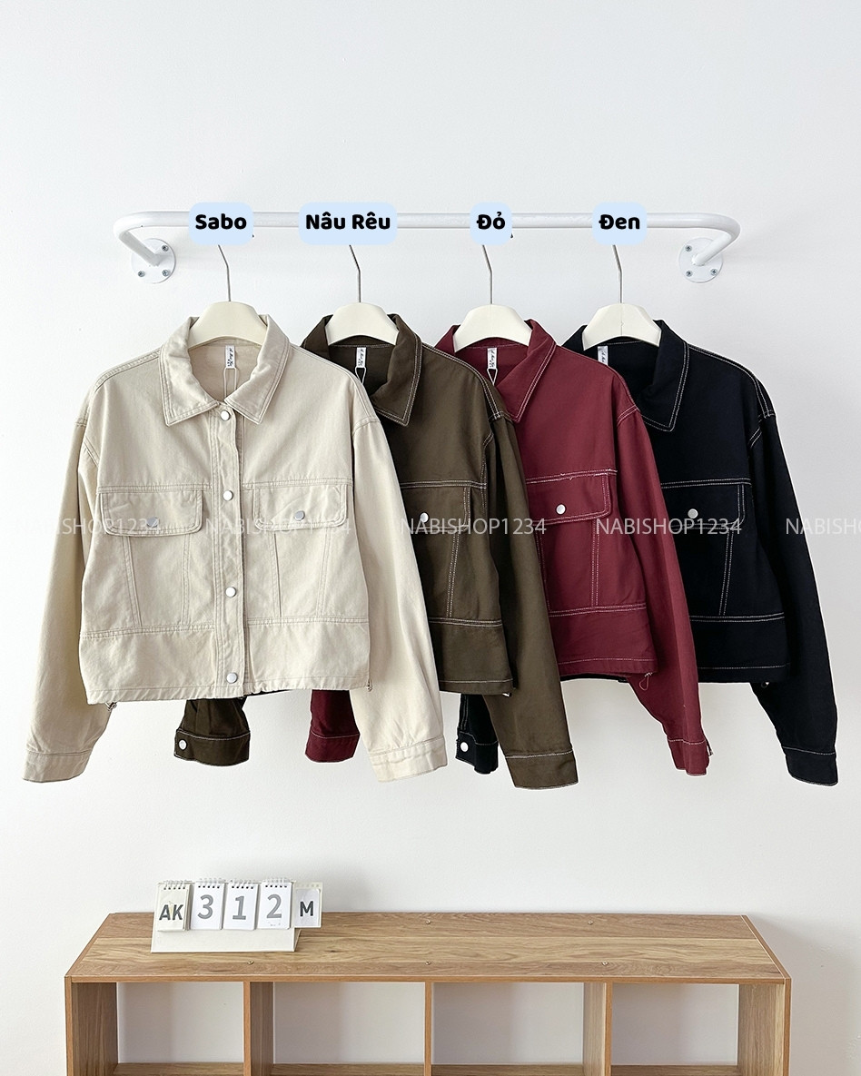 Áo Khoác Số 312-M 1133 Viền Chỉ Dây Rút