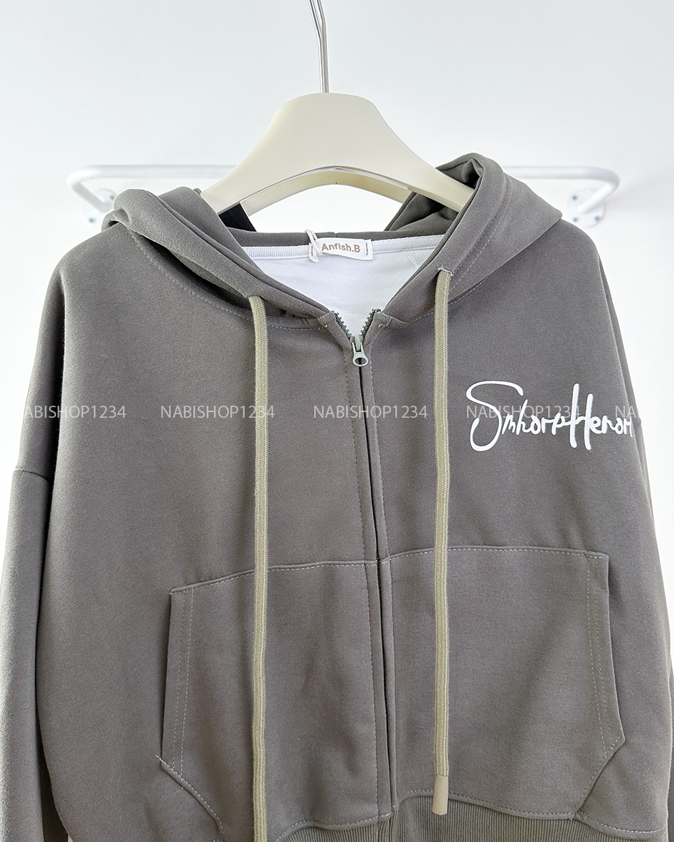 (DEAL) Áo Khoác Số 313-C Hoodie Zip In Chữ