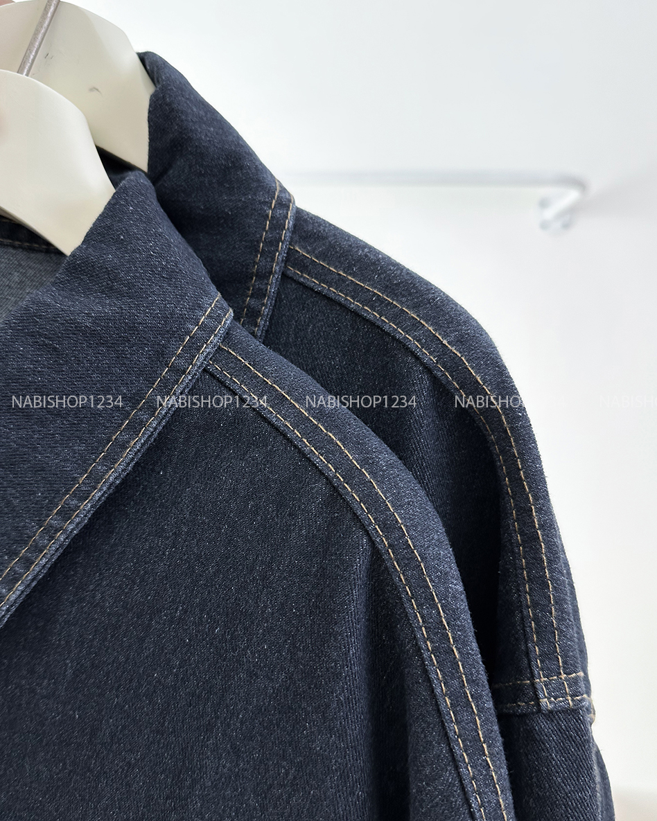 (DEAL) Áo Khoác Số 314-C Jean Viền Chỉ 2 Túi