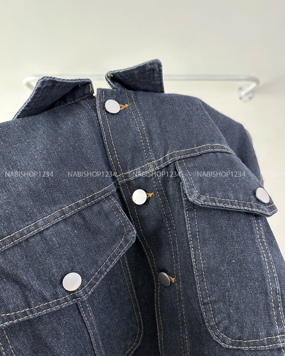 (DEAL) Áo Khoác Số 314-C Jean Viền Chỉ 2 Túi
