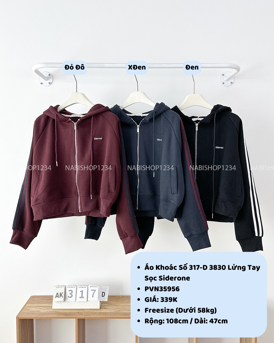Áo Khoác Số 317-D 3830 Lửng Tay Sọc Siderone