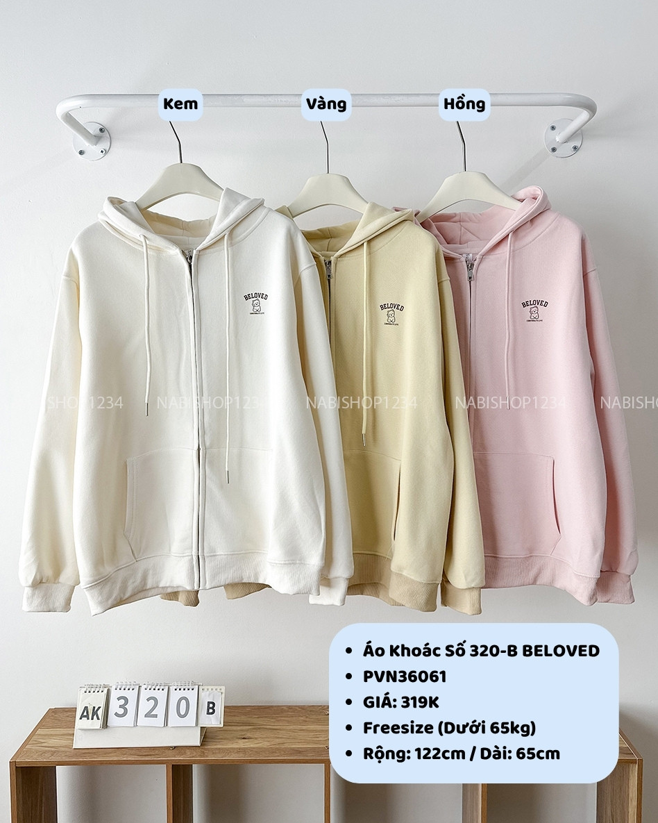 Áo Khoác Số 320-B 903 Zip BELOVED
