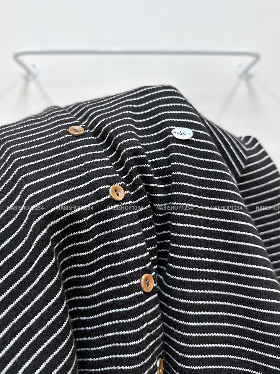 Áo Khoác Số 323-M 8567 Cardigan Kẻ Ngang