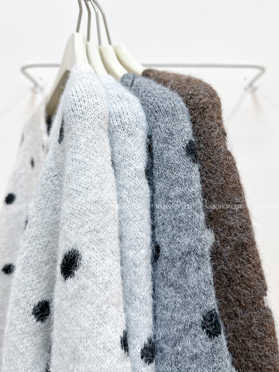 Áo Khoác Số 326-C Cardigan Chấm Bi
