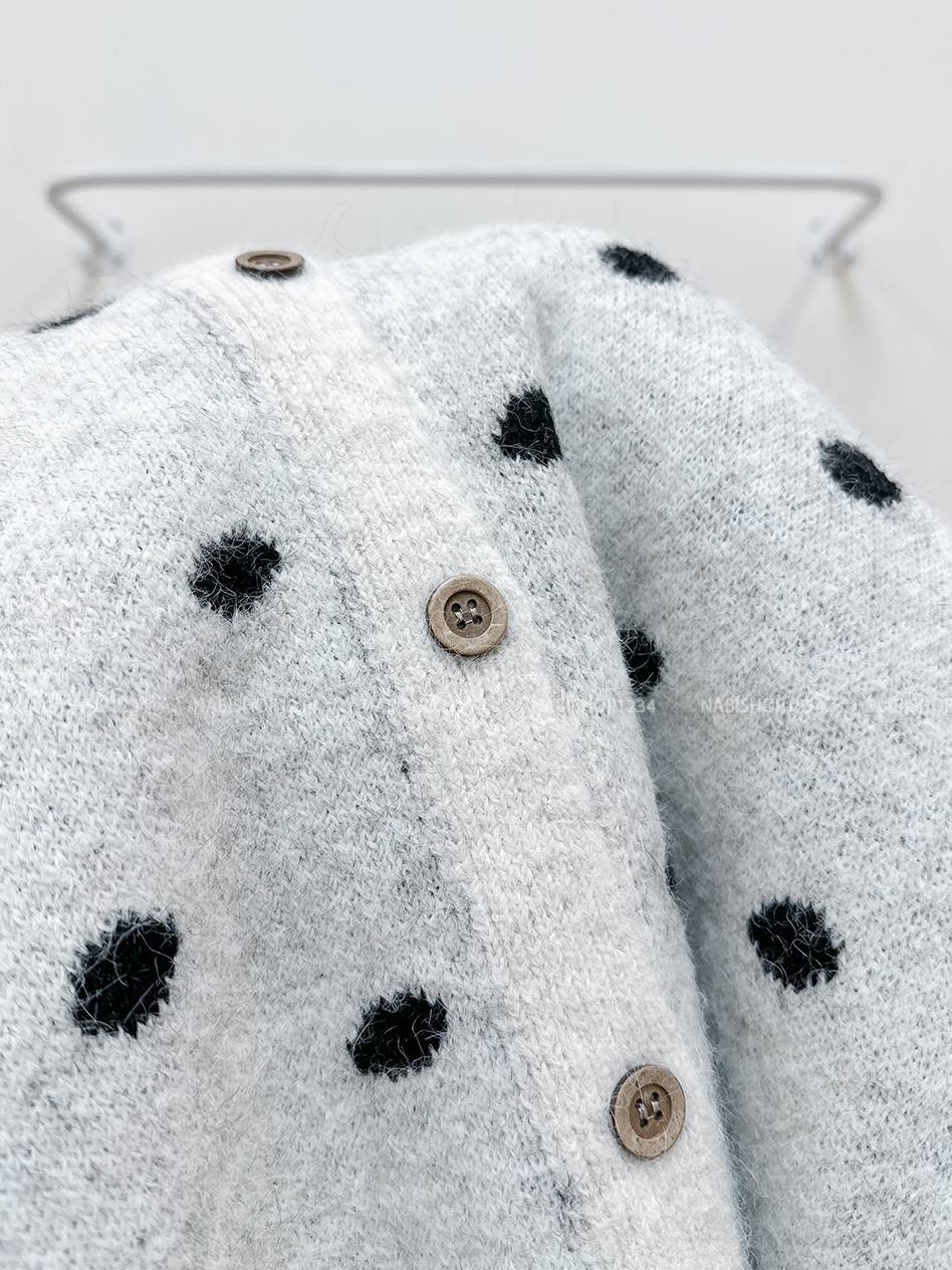 Áo Khoác Số 326-C Cardigan Chấm Bi