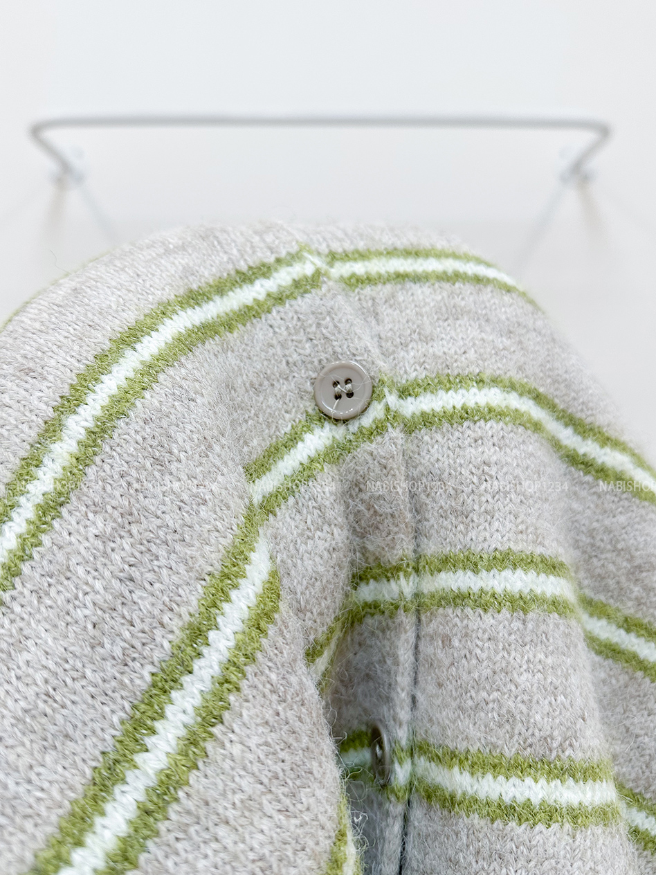Áo Khoác Số 327-C Cardigan Len Kẻ Ngang