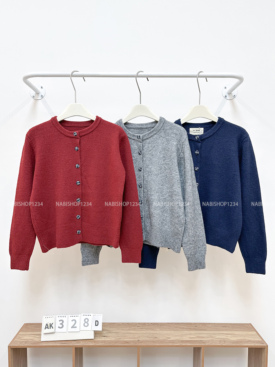 Áo Khoác Số 328-D Cardigan Khuy Kẻ