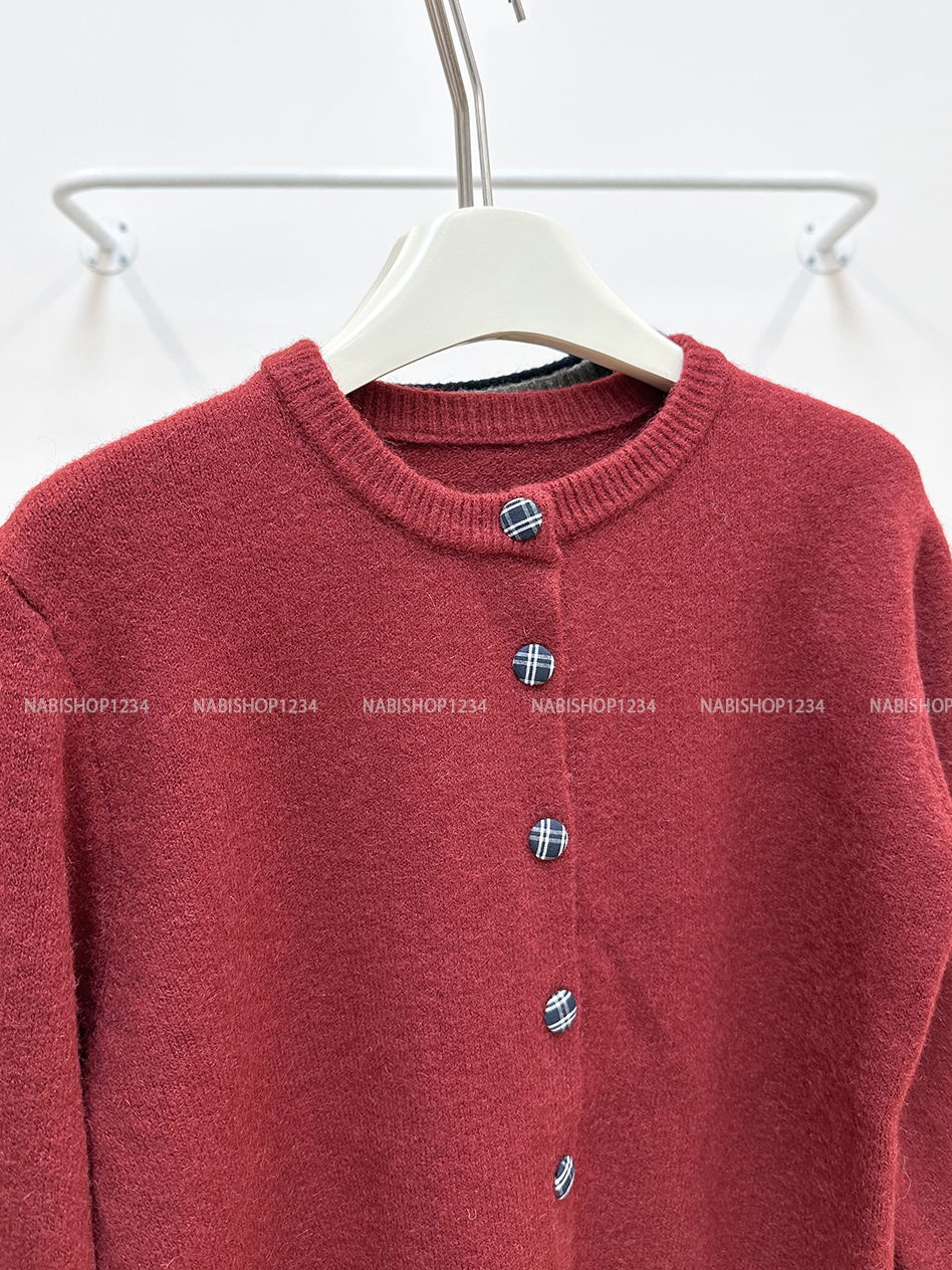 Áo Khoác Số 328-D Cardigan Khuy Kẻ