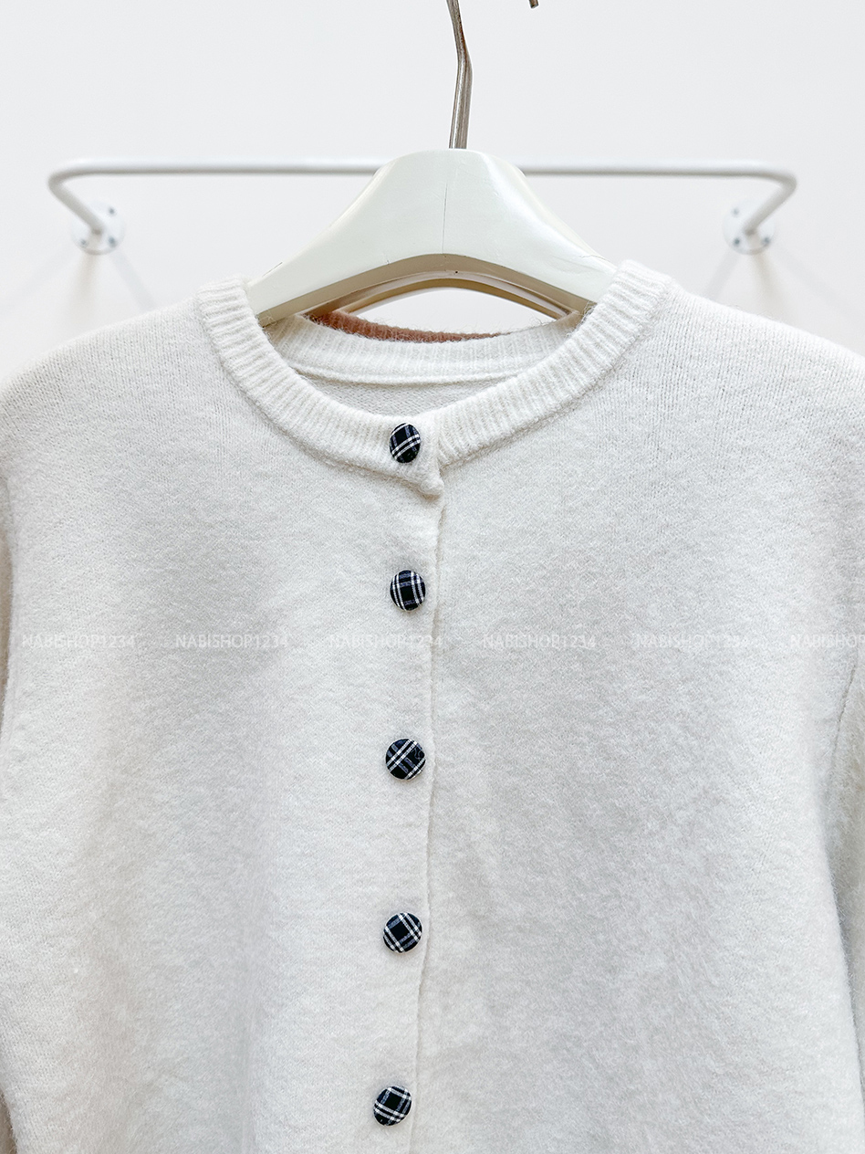 Áo Khoác Số 328-D Cardigan Khuy Kẻ