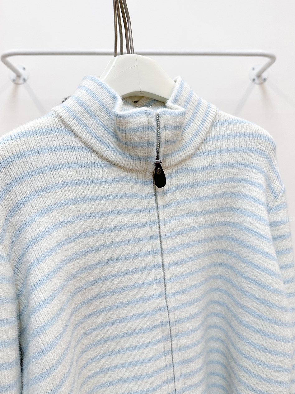 Áo Khoác Số 330-D Cổ Trụ Sọc Ngang