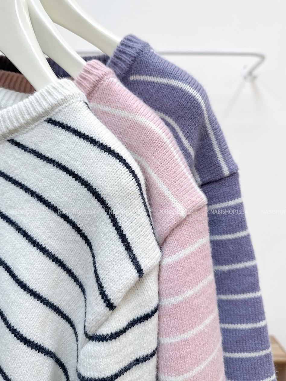 Áo Khoác Số 334-D Cardigan Kẻ Khuy Hoa