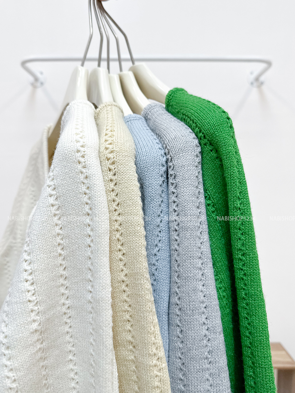 Áo Khoác Số 335-D Cardigan Cổ Nơ