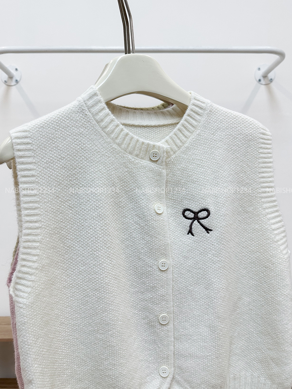 Áo Khoác Số 344-A Gile Thêu Nơ