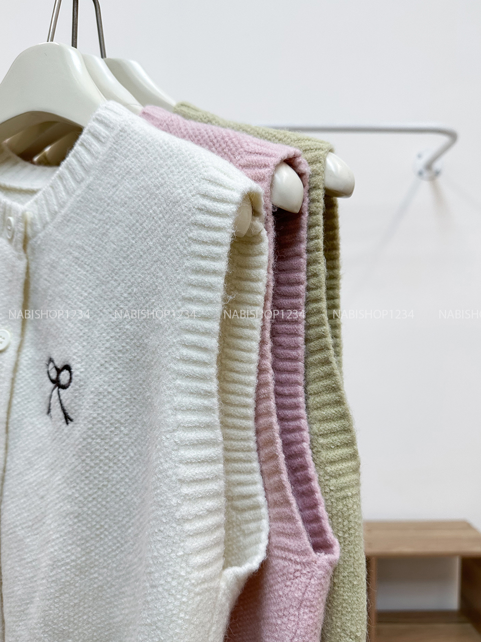 Áo Khoác Số 344-A Gile Thêu Nơ