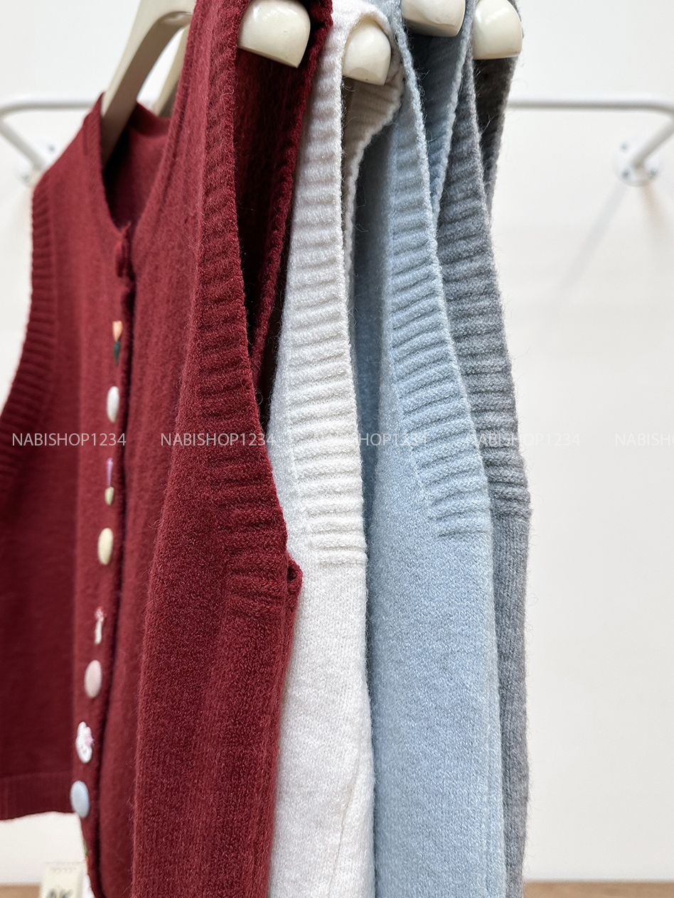 Áo Khoác Số 345-A Gile Khuy Màu