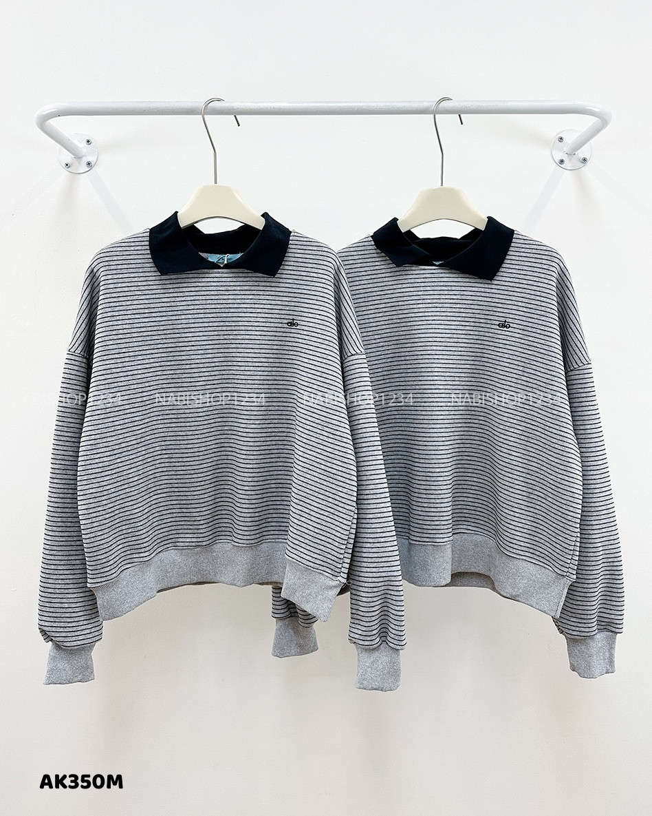 Áo Khoác Số 350-M 3676 Sweater Polo Kẻ Alo