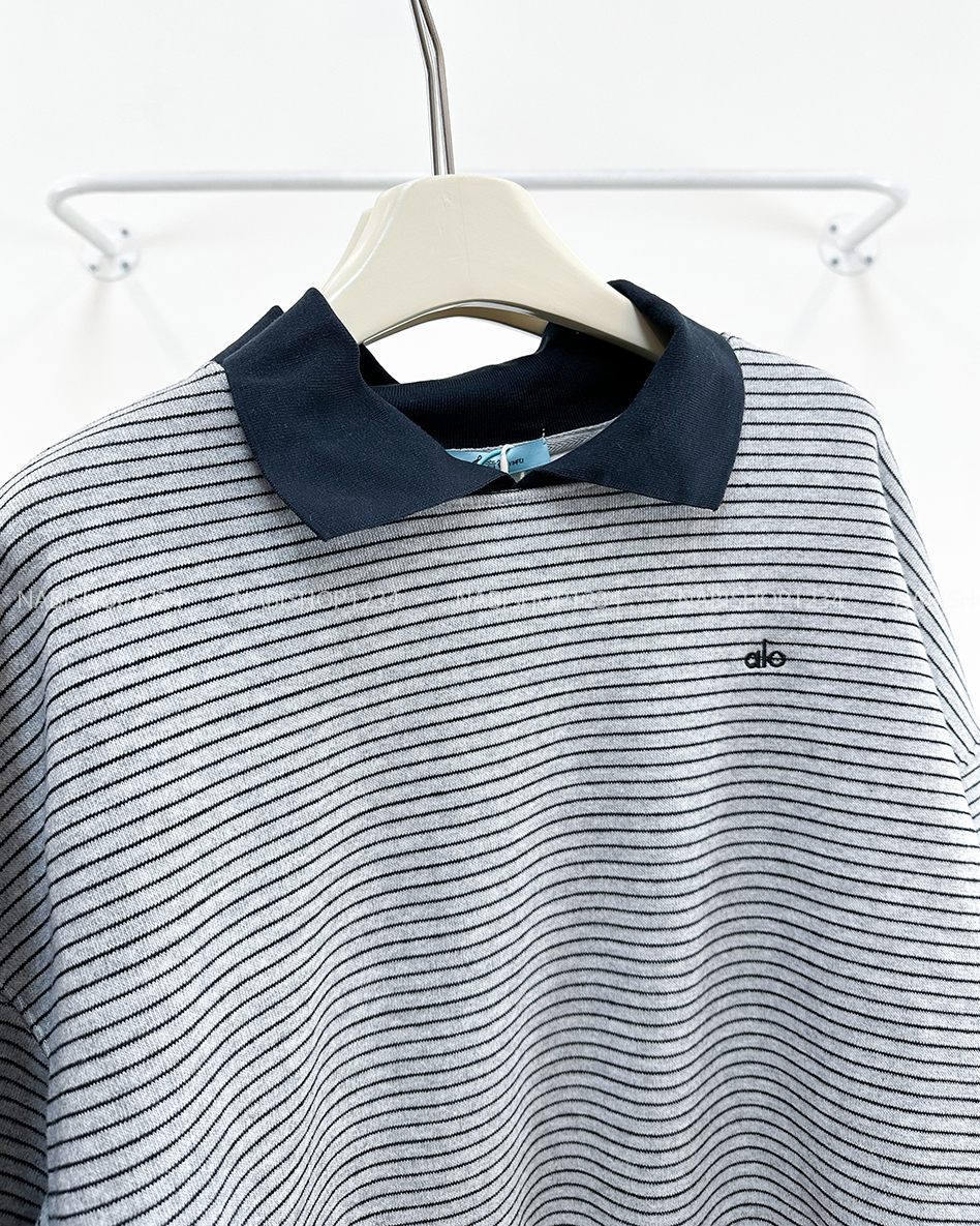 Áo Khoác Số 350-M 3676 Sweater Polo Kẻ Alo