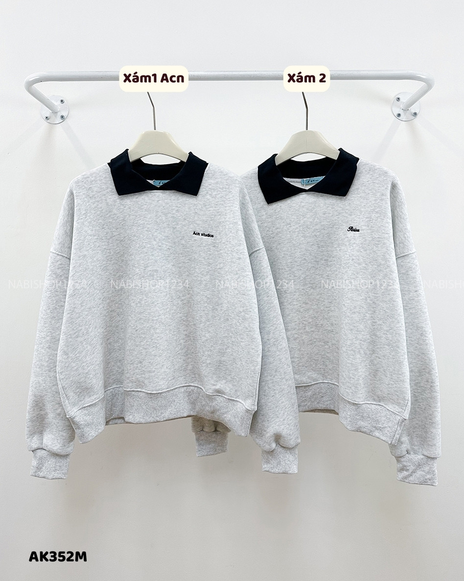 Áo Khoác Số 352-M Sweater Polo Thêu Chữ