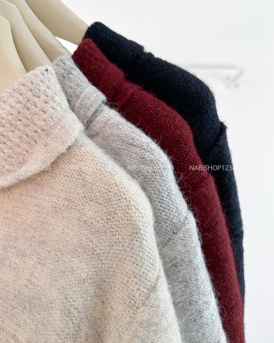 Áo Khoác Số 354-D Cardigan Cổ Bẻ Thêu Hoa