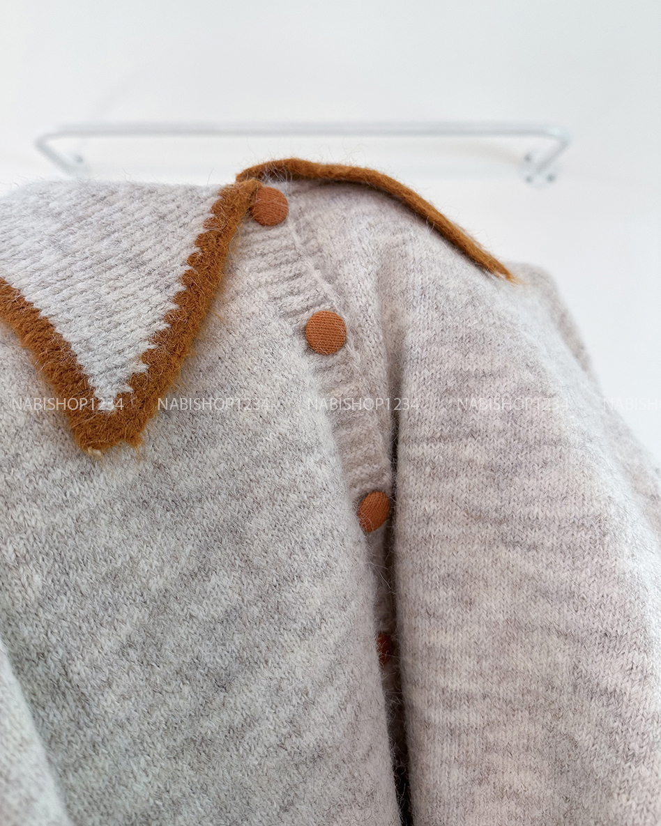 (G30K) Áo Khoác Số 357-D Cardigan Polo Cổ Bẻ Viền Màu