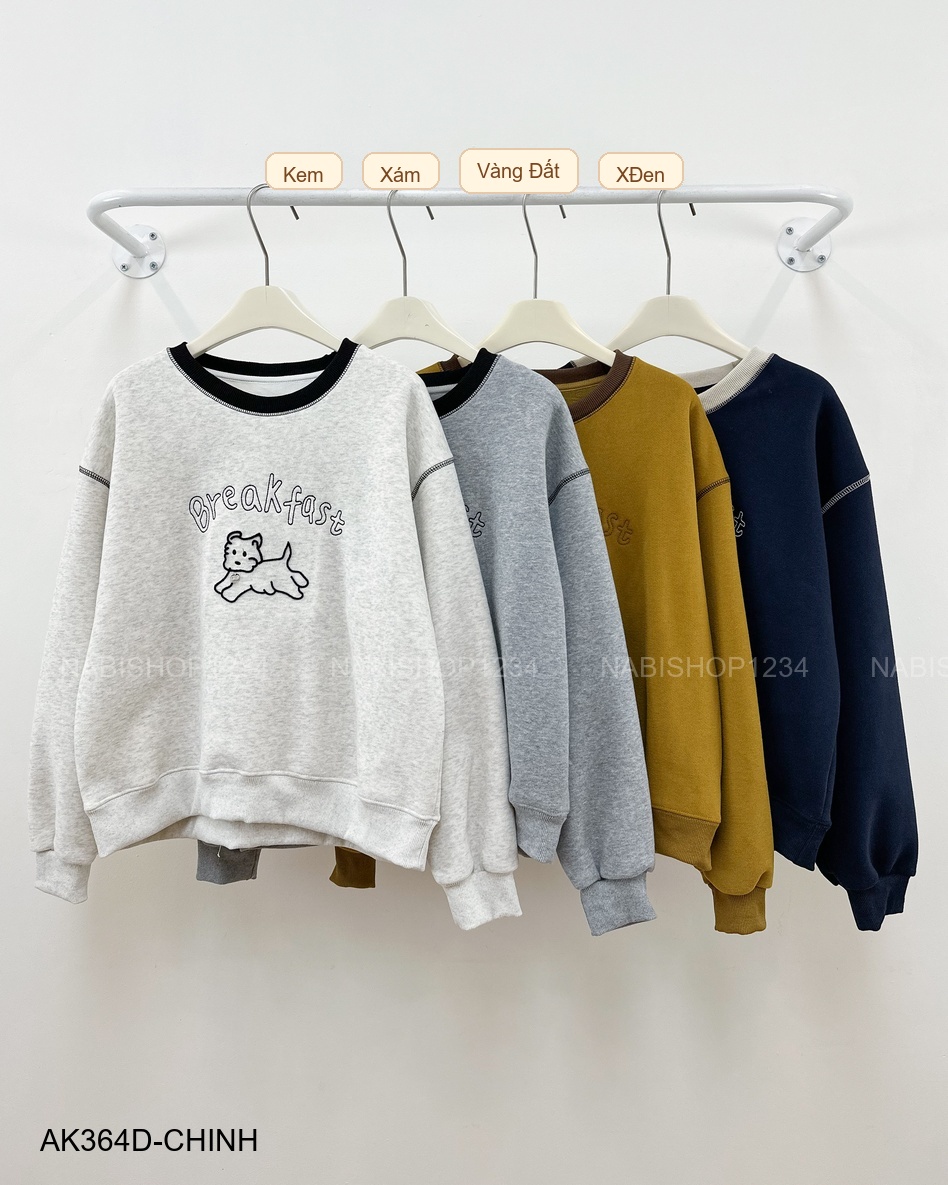 (G30K) Áo Khoác Số 364-D 388 Sweater Breakfast Cún