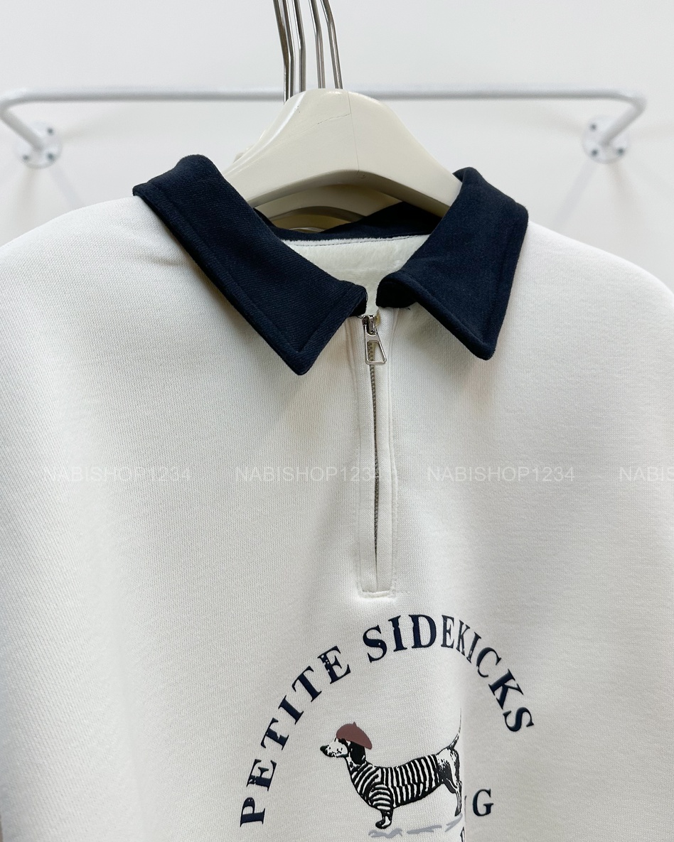 Áo Khoác Số 367-D Sweater Polo Dây Kéo Cún