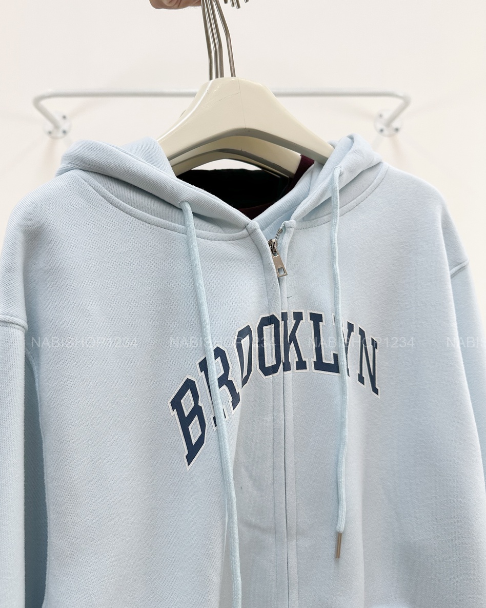 Áo Khoác Số 368-B Hoodie Zip Brooklyn