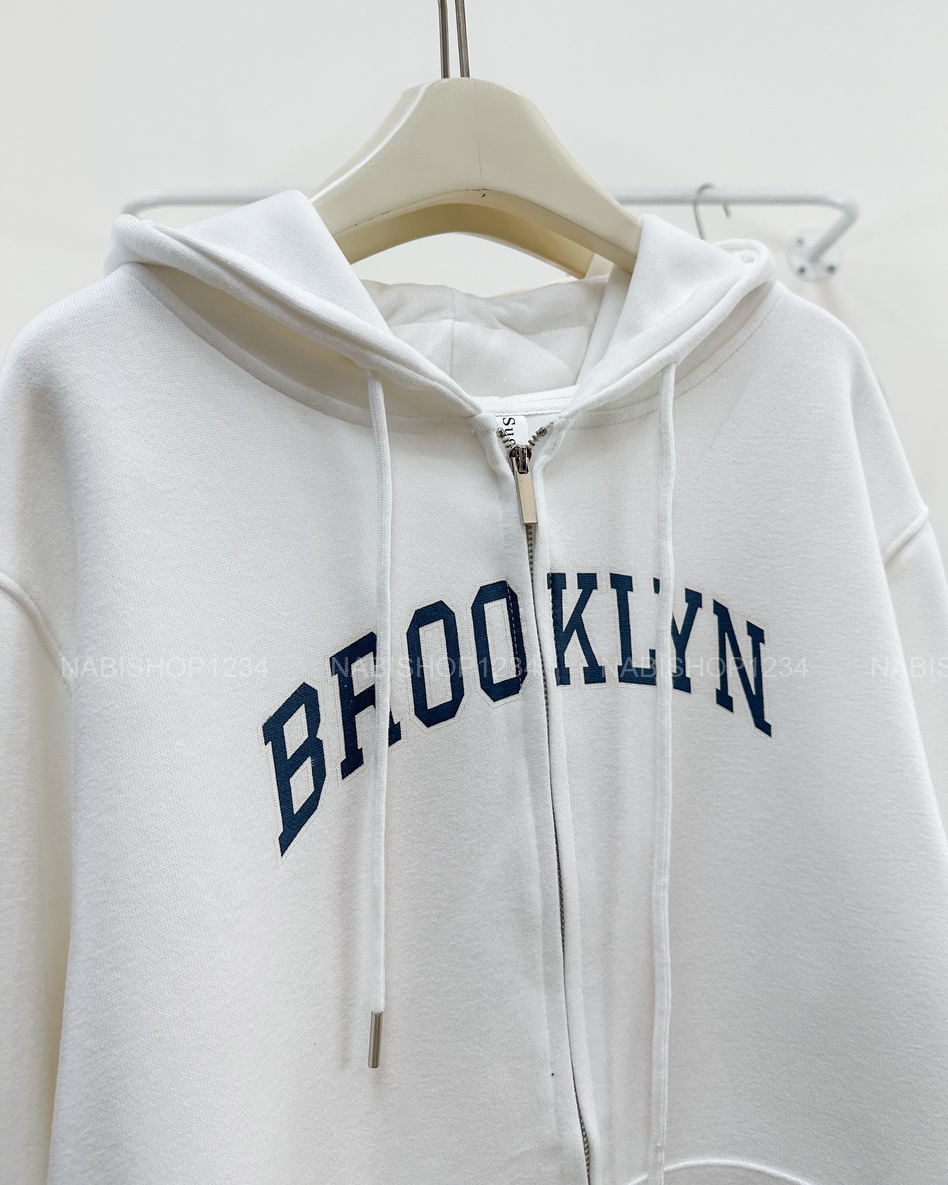 Áo Khoác Số 368-B Hoodie Zip Brooklyn
