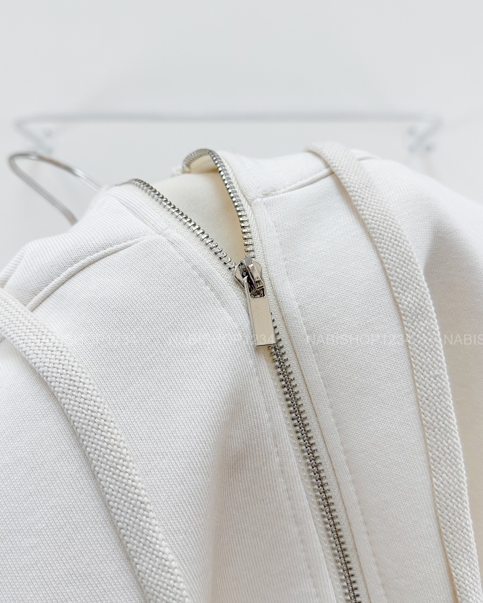 Áo Khoác Số 369-D Zip Lửng Mũ Viền