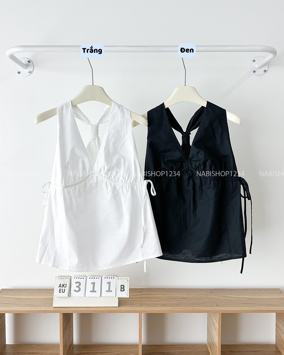 Áo Kiểu Số 311-B 5610 SN Cổ V Cột Dây
