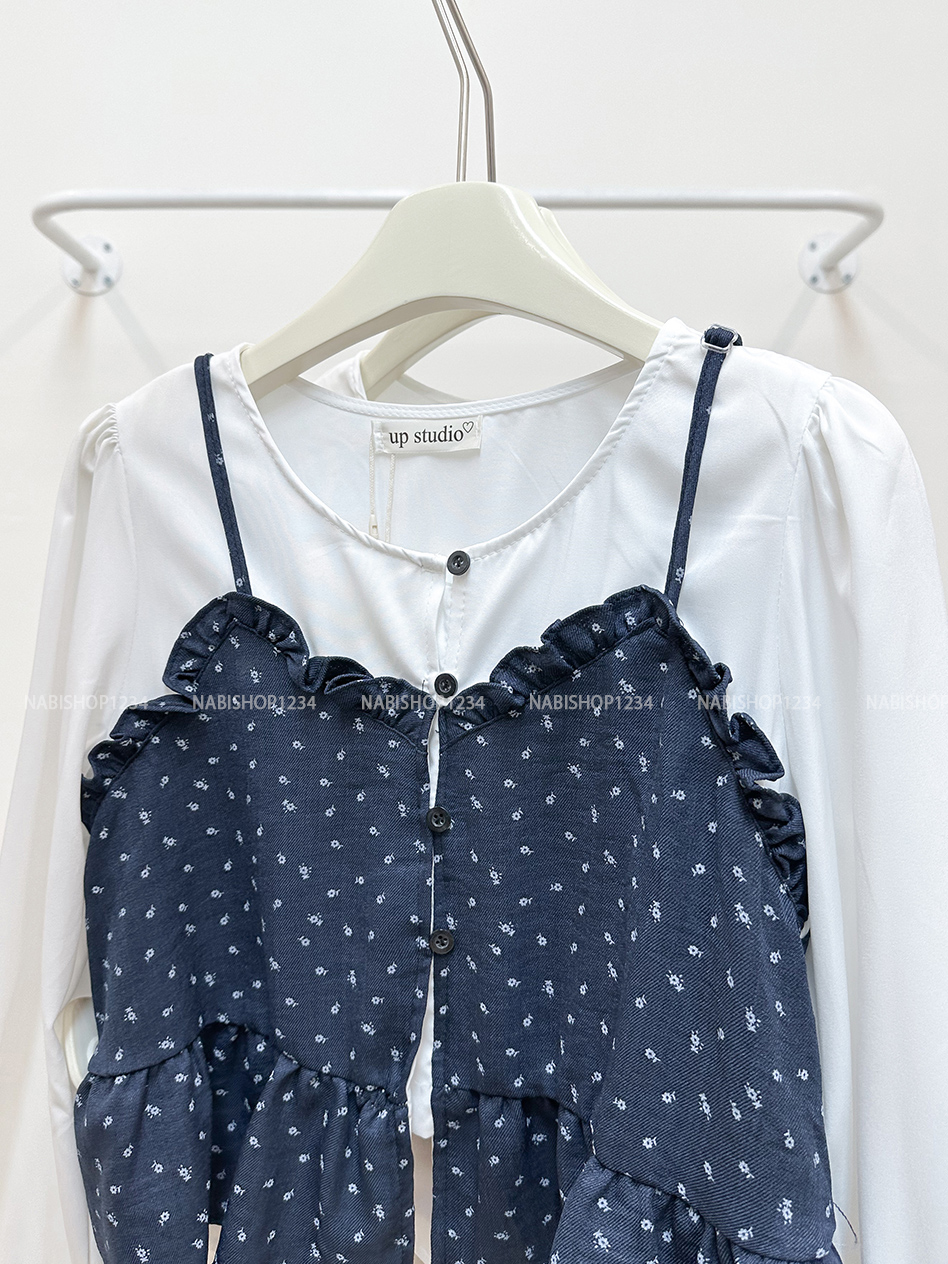 (DEAL) Áo Kiểu Số 317-C BBD Phối 2S Hoa