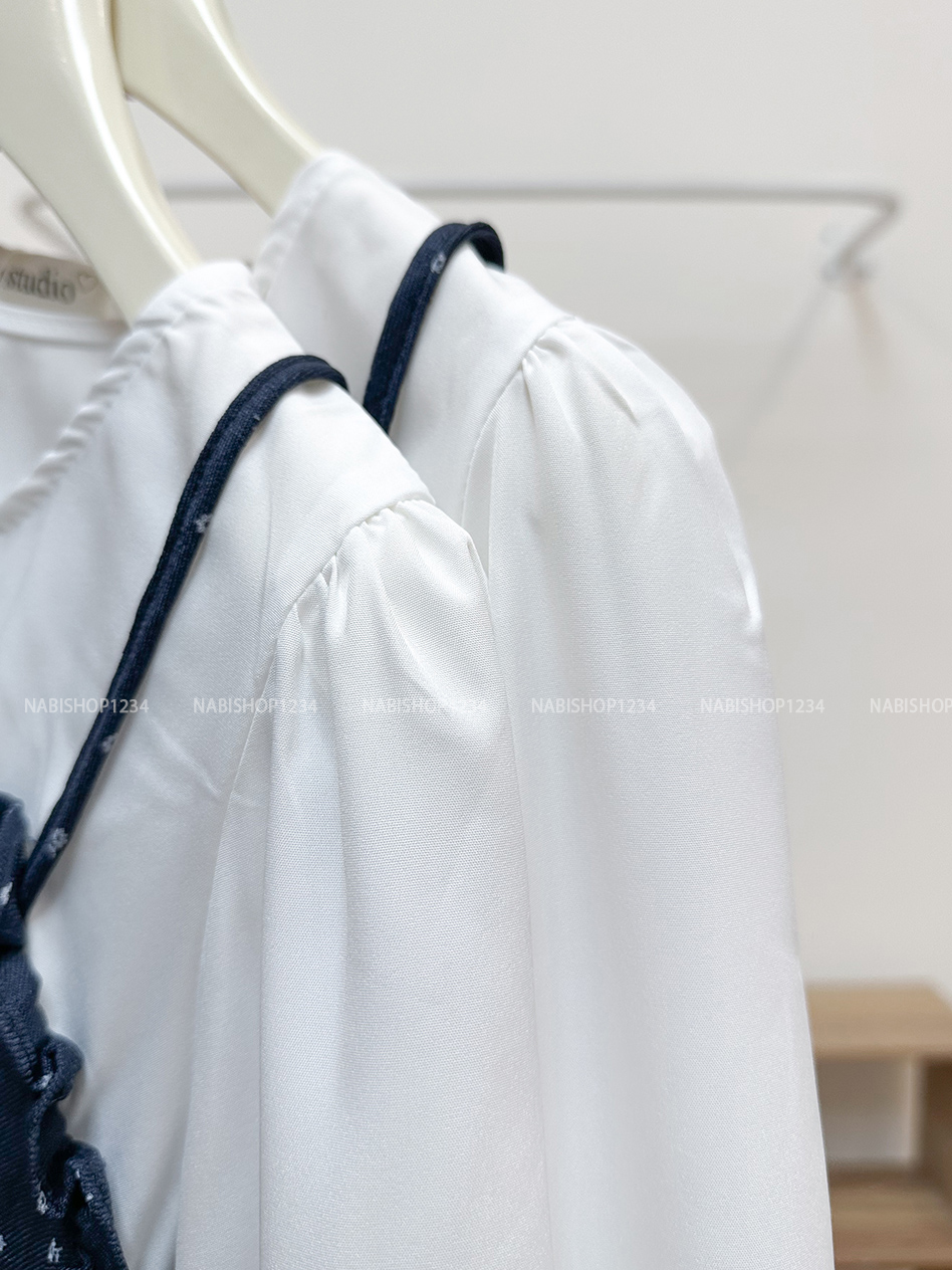 (DEAL) Áo Kiểu Số 317-C BBD Phối 2S Hoa