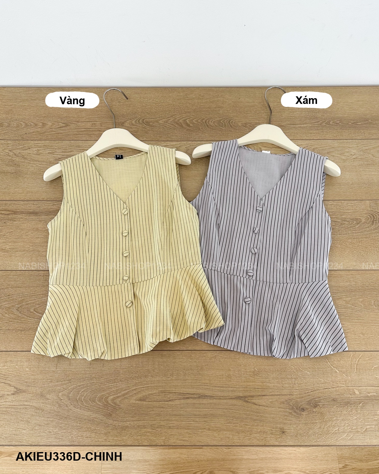 Áo Kiểu Số 336-D 8612 SN Giả Gile Sọc