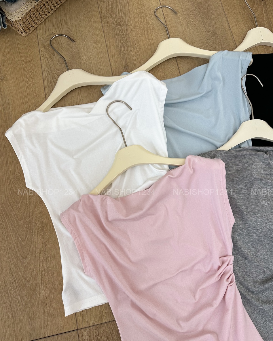 Áo Kiểu Số 337-B 8792 Trễ Vai Nhún Eo