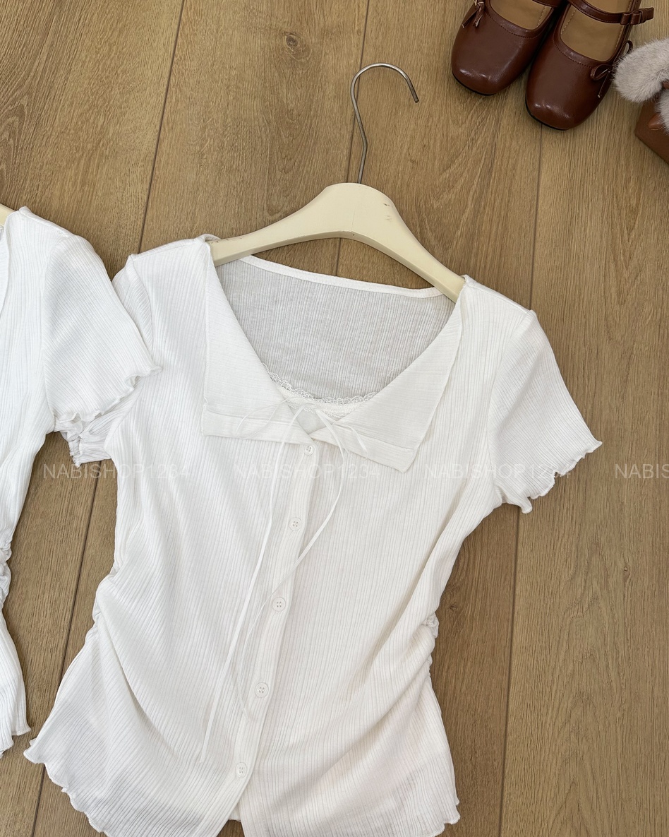 Áo Kiểu Số 340-M TN Cổ Bẻ Nhún Eo