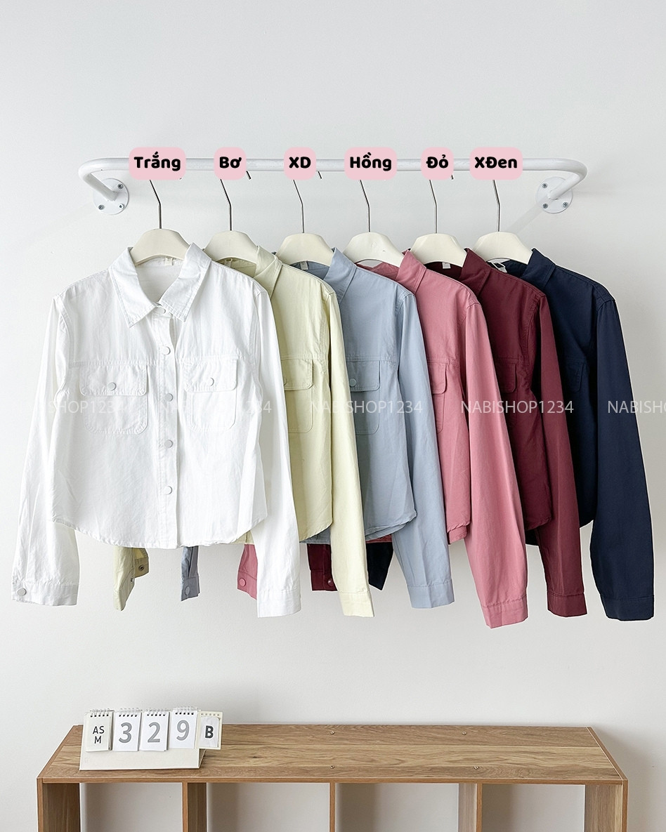 Áo Sơ Mi Số 329-B 7125 TD Lai Bầu Nút Bấm