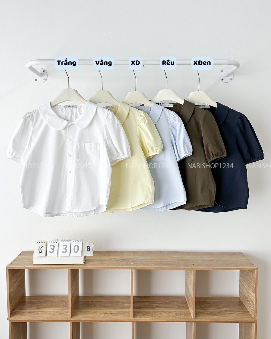 Áo Sơ Mi Số 330-B TN Bồng Cổ Sen