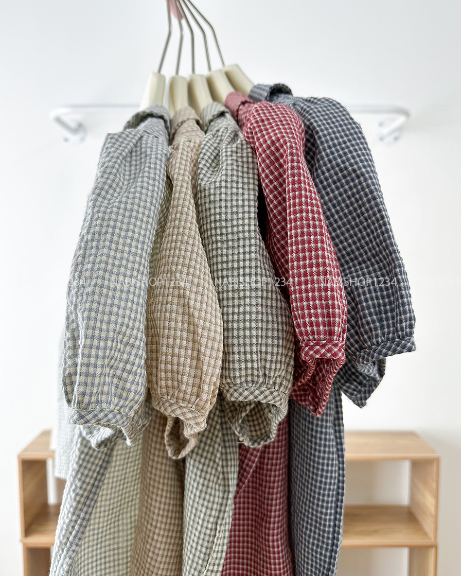 Áo Sơ Mi Số 331-B TN Bồng Caro Cổ Sen