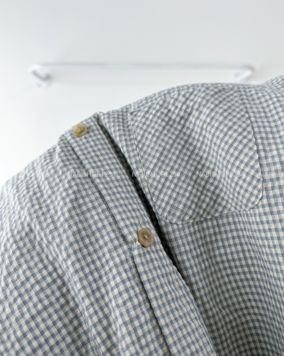 Áo Sơ Mi Số 331-B TN Bồng Caro Cổ Sen