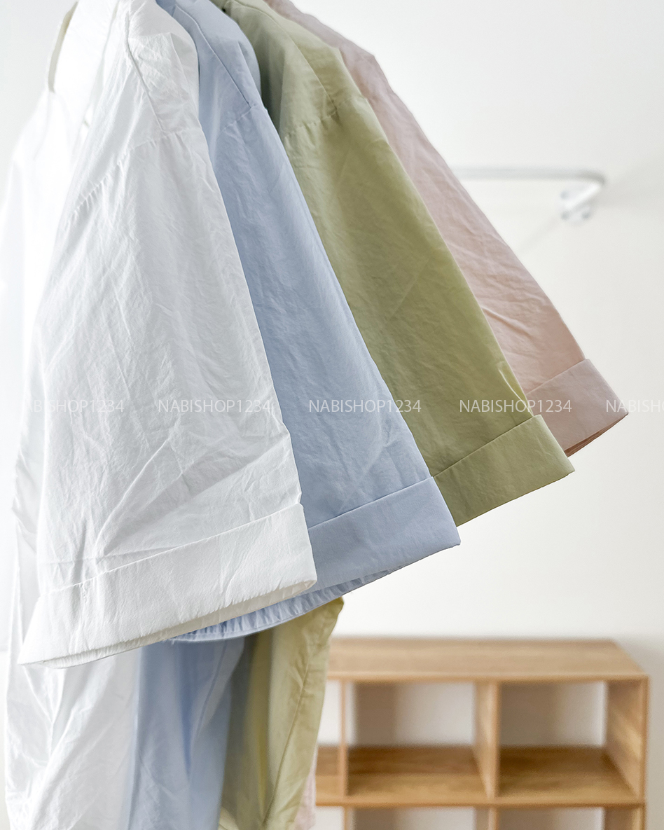 Áo Sơ Mi Số 332-B 6569 TN Tay Lật Túi Thêu