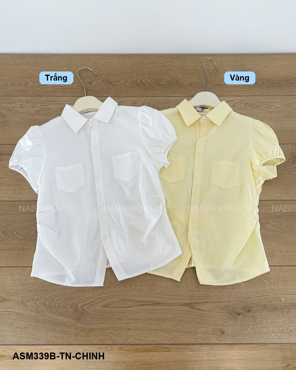 Áo Sơ Mi Số 339-B TN 2 Túi Chít Eo
