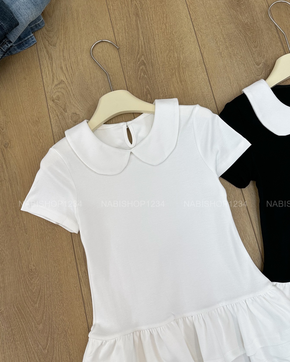 Áo Thun Số 12-D 6988 TN Cổ Sen Lai Tầng