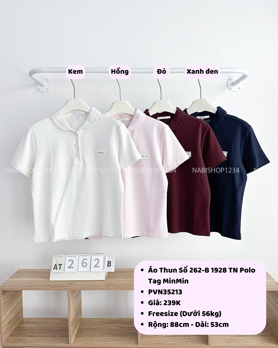 Áo Thun Số 262-B 1928 TN Polo Tag MinMin