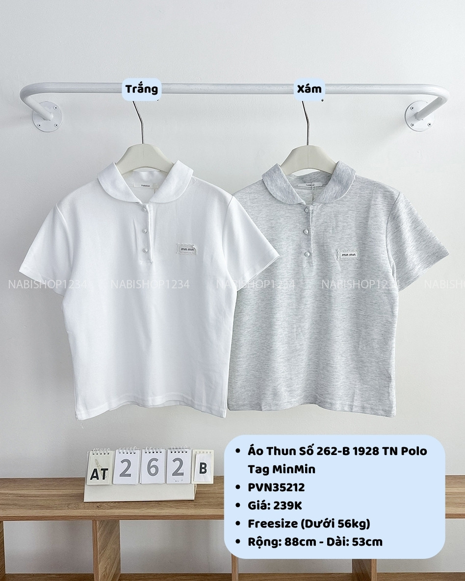 Áo Thun Số 262-B 1928 TN Polo Tag MinMin