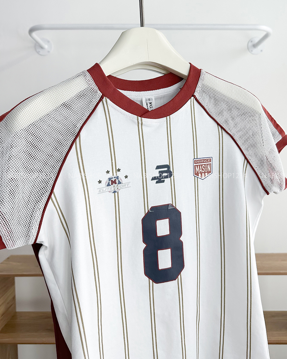 Áo Thun Số 298-D 6265 Tay Lưới Số 8